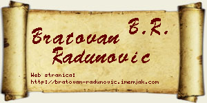 Bratovan Radunović vizit kartica